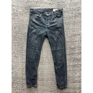Rag & Bone Fit 2‎ Slim High Rise Button-Fly Denim Jeans Indigo Mens Size 36